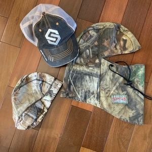 3 Men's hunting camo hats Scent Lok